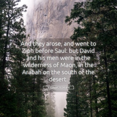 Picture 05 - 1 Samuel 23:24 ASV - And they arose, and went to Ziph before Saul: but - Bible Verse Picture
