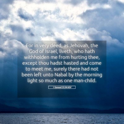 Picture 05 - 1 Samuel 25:34 ASV - For in very deed, as Jehovah, the God of Israel, - Bible Verse Picture