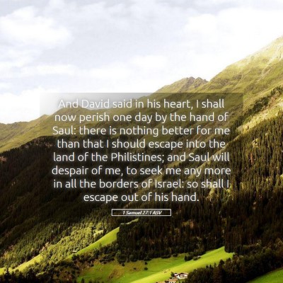 Picture 05 - 1 Samuel 27:1 ASV - And David said in his heart, I shall now perish - Bible Verse Picture