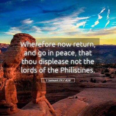 Picture 05 - 1 Samuel 29:7 ASV - Wherefore now return, and go in peace, that thou - Bible Verse Picture