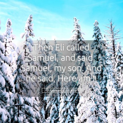Picture 05 - 1 Samuel 3:16 ASV - Then Eli called Samuel, and said, Samuel, my son. - Bible Verse Picture