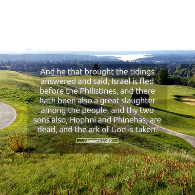 Picture 05 - 1 Samuel 4:17 ASV - And he that brought the tidings answered and - Bible Verse Picture