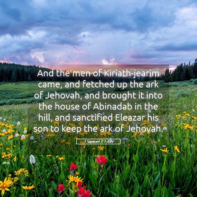 Picture 05 - 1 Samuel 7:1 ASV - And the men of Kiriath-jearim came, and fetched - Bible Verse Picture