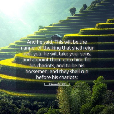 Picture 05 - 1 Samuel 8:11 ASV - And he said, This will be the manner of the king - Bible Verse Picture