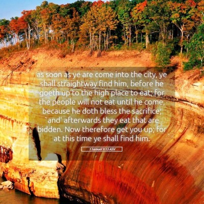 Picture 05 - 1 Samuel 9:13 ASV - as soon as ye are come into the city, ye shall - Bible Verse Picture