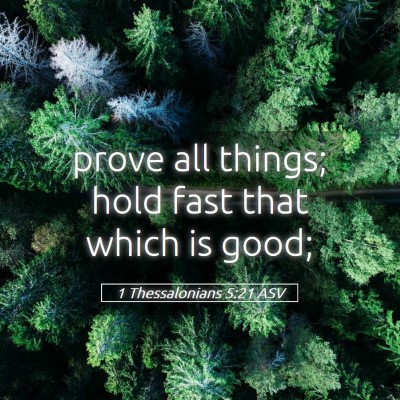 Picture 05 - 1 Thessalonians 5:21 ASV - prove all things; hold fast that which is - Bible Verse Picture