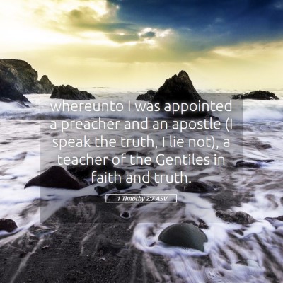 Picture 05 - 1 Timothy 2:7 ASV - whereunto I was appointed a preacher and an - Bible Verse Picture