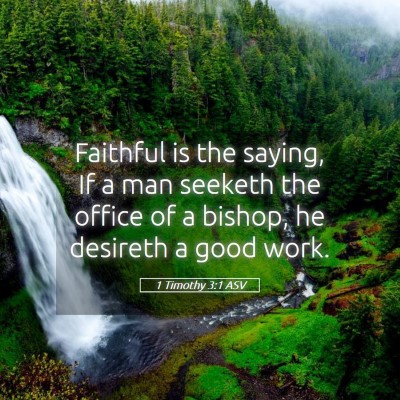 Picture 05 - 1 Timothy 3:1 ASV - Faithful is the saying, If a man seeketh the - Bible Verse Picture