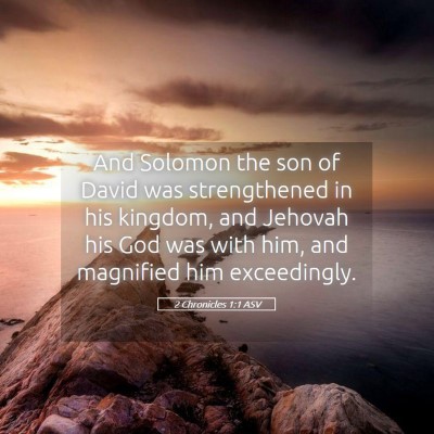 Picture 05 - 2 Chronicles 1:1 ASV - And Solomon the son of David was strengthened in - Bible Verse Picture