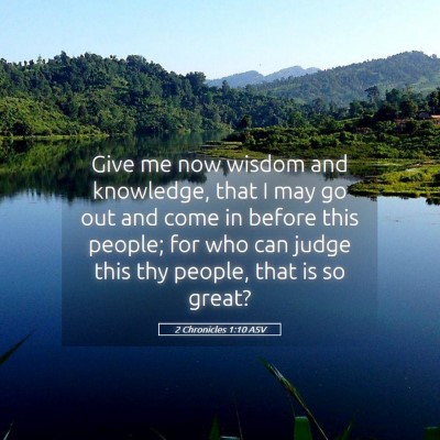 Picture 05 - 2 Chronicles 1:10 ASV - Give me now wisdom and knowledge, that I may go - Bible Verse Picture