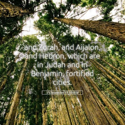 Picture 05 - 2 Chronicles 11:10 ASV - and Zorah, and Aijalon, and Hebron, which are in - Bible Verse Picture