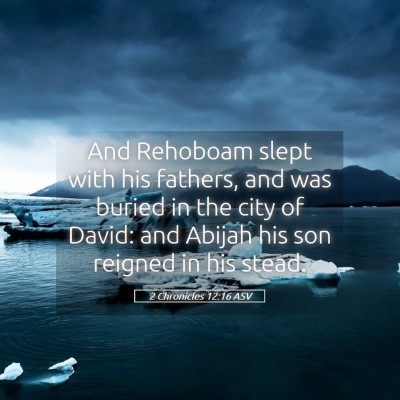 Picture 05 - 2 Chronicles 12:16 ASV - And Rehoboam slept with his fathers, and was - Bible Verse Picture