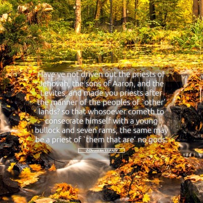 Picture 05 - 2 Chronicles 13:9 ASV - Have ye not driven out the priests of Jehovah, - Bible Verse Picture