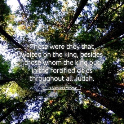 Picture 05 - 2 Chronicles 17:19 ASV - These were they that waited on the king, besides - Bible Verse Picture