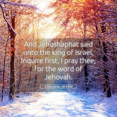 Picture 05 - 2 Chronicles 18:4 ASV - And Jehoshaphat said unto the king of Israel, - Bible Verse Picture