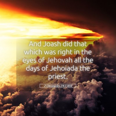 Picture 05 - 2 Chronicles 24:2 ASV - And Joash did that which was right in the eyes of - Bible Verse Picture