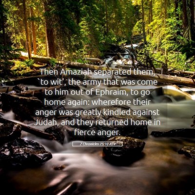 Picture 05 - 2 Chronicles 25:10 ASV - Then Amaziah separated them, `to wit', the army - Bible Verse Picture
