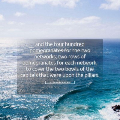 Picture 05 - 2 Chronicles 4:13 ASV - and the four hundred pomegranates for the two - Bible Verse Picture
