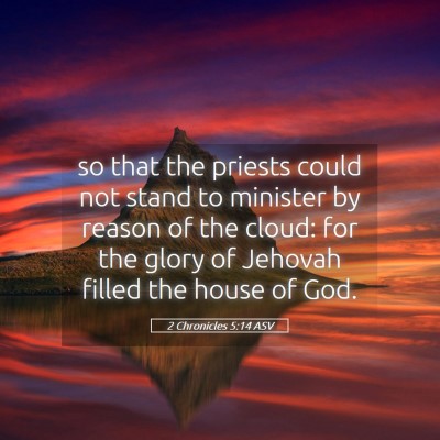 Picture 05 - 2 Chronicles 5:14 ASV - so that the priests could not stand to minister - Bible Verse Picture