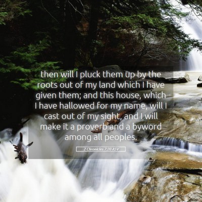 Picture 05 - 2 Chronicles 7:20 ASV - then will I pluck them up by the roots out of my - Bible Verse Picture