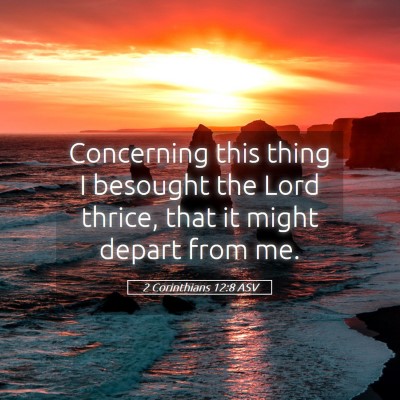 Picture 05 - 2 Corinthians 12:8 ASV - Concerning this thing I besought the Lord thrice, - Bible Verse Picture