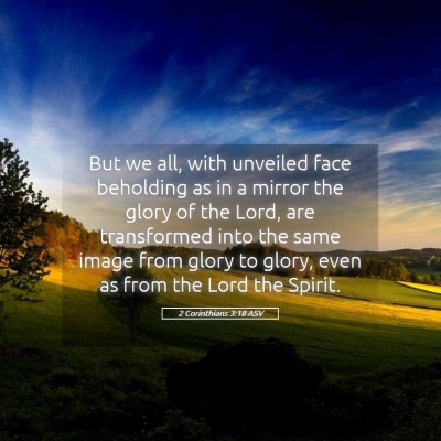 Picture 05 - 2 Corinthians 3:18 ASV - But we all, with unveiled face beholding as in a - Bible Verse Picture