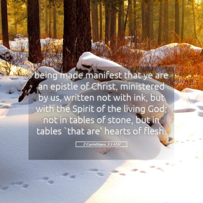 Picture 05 - 2 Corinthians 3:3 ASV - being made manifest that ye are an epistle of - Bible Verse Picture