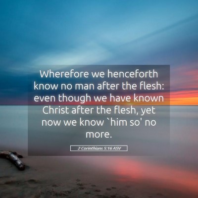 Picture 05 - 2 Corinthians 5:16 ASV - Wherefore we henceforth know no man after the - Bible Verse Picture