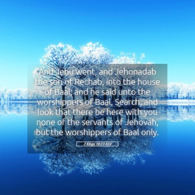 Picture 05 - 2 Kings 10:23 ASV - And Jehu went, and Jehonadab the son of Rechab, - Bible Verse Picture