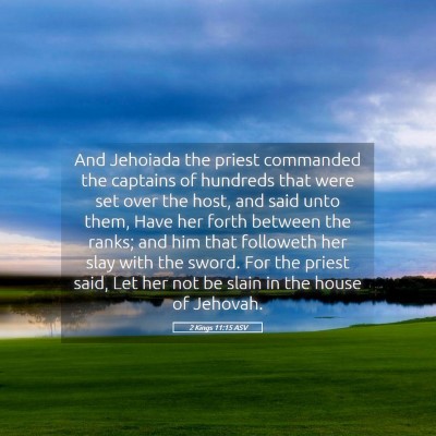 Picture 05 - 2 Kings 11:15 ASV - And Jehoiada the priest commanded the captains of - Bible Verse Picture