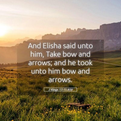 Picture 05 - 2 Kings 13:15 ASV - And Elisha said unto him, Take bow and arrows; - Bible Verse Picture