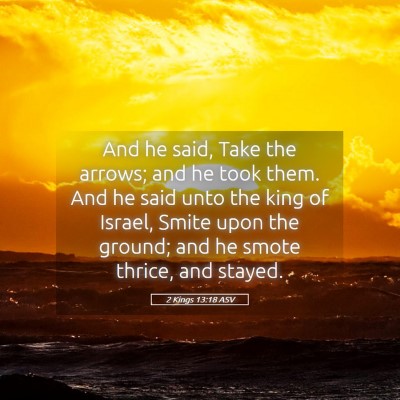 Picture 05 - 2 Kings 13:18 ASV - And he said, Take the arrows; and he took them. - Bible Verse Picture