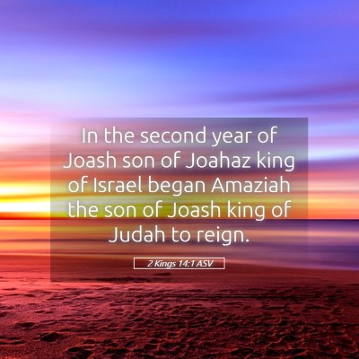 Picture 05 - 2 Kings 14:1 ASV - In the second year of Joash son of Joahaz king of - Bible Verse Picture