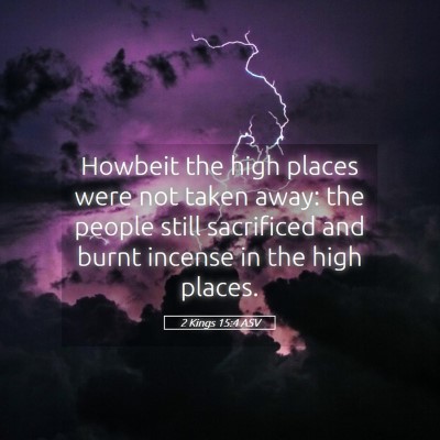 Picture 05 - 2 Kings 15:4 ASV - Howbeit the high places were not taken away: the - Bible Verse Picture