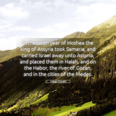 Picture 05 - 2 Kings 17:6 ASV - In the ninth year of Hoshea the king of Assyria - Bible Verse Picture