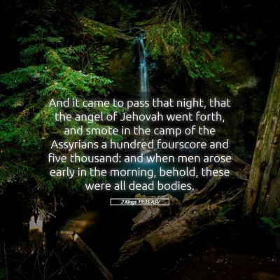 Picture 05 - 2 Kings 19:35 ASV - And it came to pass that night, that the angel of - Bible Verse Picture