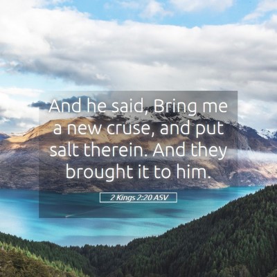 Picture 05 - 2 Kings 2:20 ASV - And he said, Bring me a new cruse, and put salt - Bible Verse Picture
