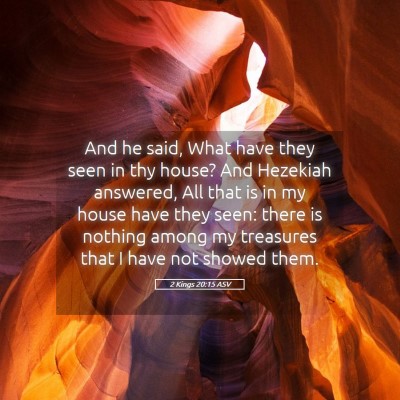 Picture 05 - 2 Kings 20:15 ASV - And he said, What have they seen in thy house? - Bible Verse Picture