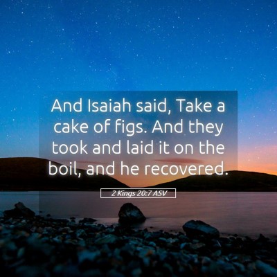 Picture 05 - 2 Kings 20:7 ASV - And Isaiah said, Take a cake of figs. And they - Bible Verse Picture