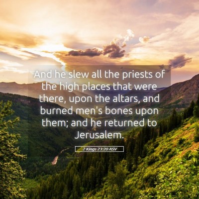 Picture 05 - 2 Kings 23:20 ASV - And he slew all the priests of the high places - Bible Verse Picture