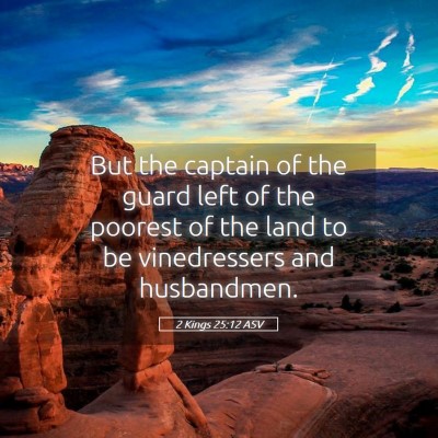 Picture 05 - 2 Kings 25:12 ASV - But the captain of the guard left of the poorest - Bible Verse Picture