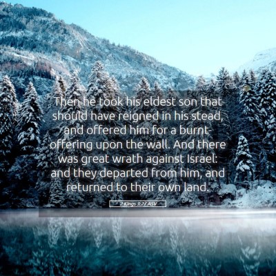 Picture 05 - 2 Kings 3:27 ASV - Then he took his eldest son that should have - Bible Verse Picture