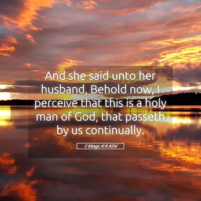 Picture 05 - 2 Kings 4:9 ASV - And she said unto her husband, Behold now, I - Bible Verse Picture