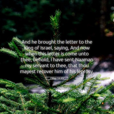 Picture 05 - 2 Kings 5:6 ASV - And he brought the letter to the king of Israel, - Bible Verse Picture