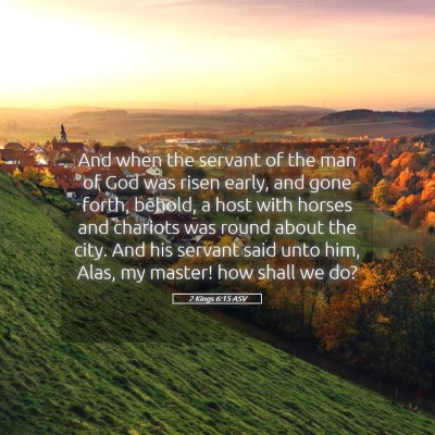Picture 05 - 2 Kings 6:15 ASV - And when the servant of the man of God was risen - Bible Verse Picture