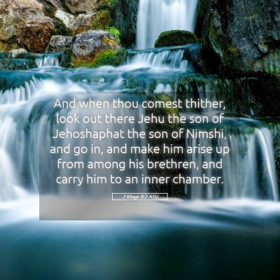 Picture 05 - 2 Kings 9:2 ASV - And when thou comest thither, look out there Jehu - Bible Verse Picture