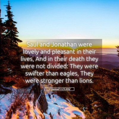 Picture 05 - 2 Samuel 1:23 ASV - Saul and Jonathan were lovely and pleasant in - Bible Verse Picture