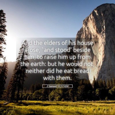 Picture 05 - 2 Samuel 12:17 ASV - And the elders of his house arose, `and stood' - Bible Verse Picture