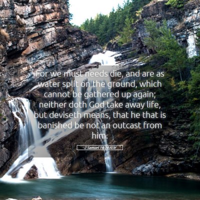 Picture 05 - 2 Samuel 14:14 ASV - For we must needs die, and are as water split on - Bible Verse Picture