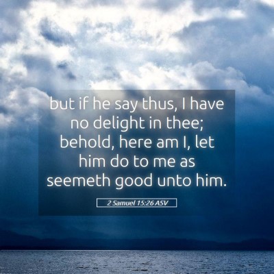 Picture 05 - 2 Samuel 15:26 ASV - but if he say thus, I have no delight in thee; - Bible Verse Picture